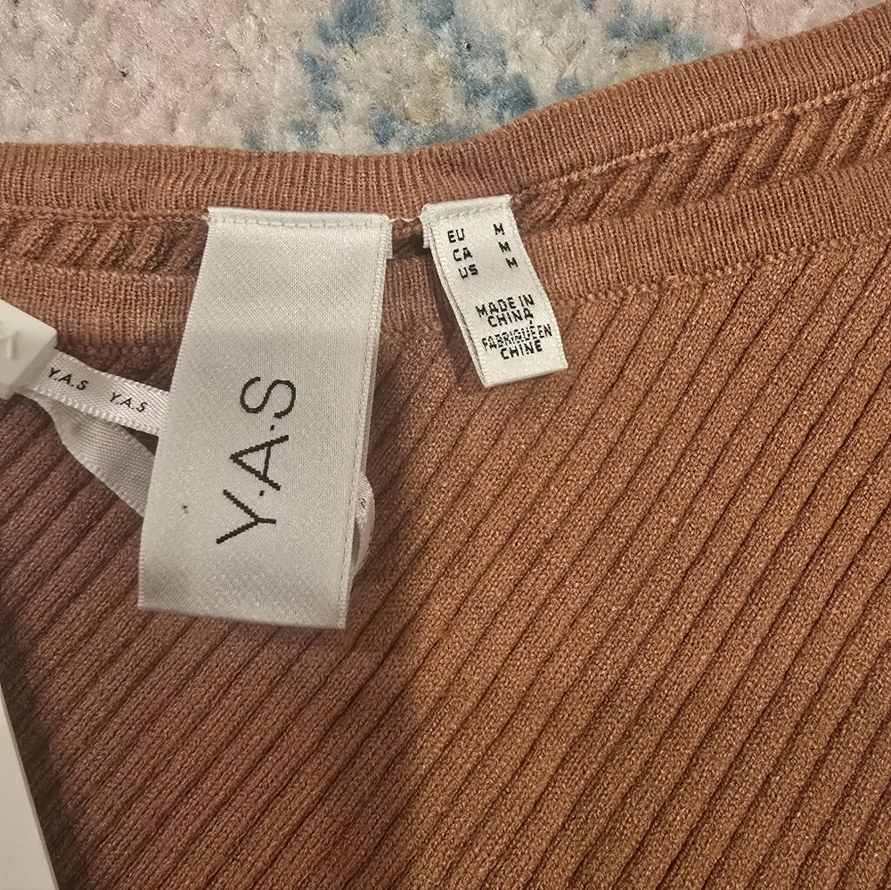 Y.A.S. Ribbed Knit One Shoulder Midi Dress - Picture 6 of 8